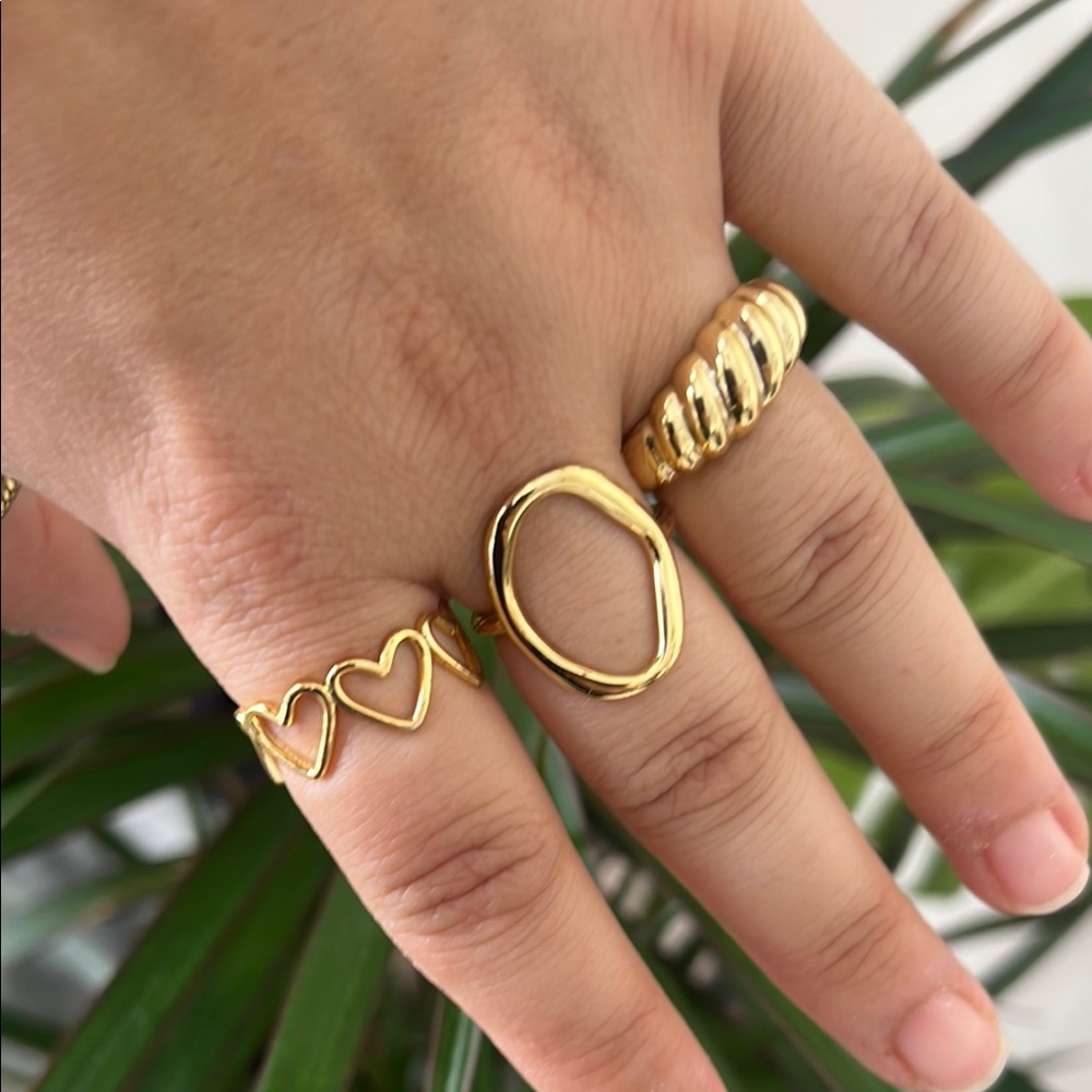Plated Gold Ring Set - Picture 3 of 3